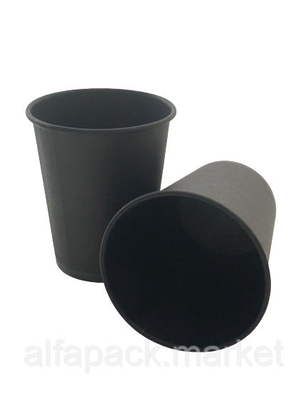 Стакан паперовий 340 мл, Black  (50 шт в рукаві) 062400011
