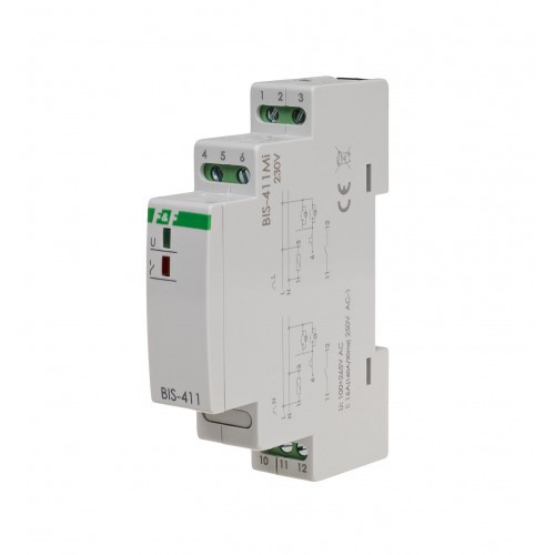Імпульсне Реле BIS-411M-LED 16A (160 A/20 мс) 165÷265 AC F&F