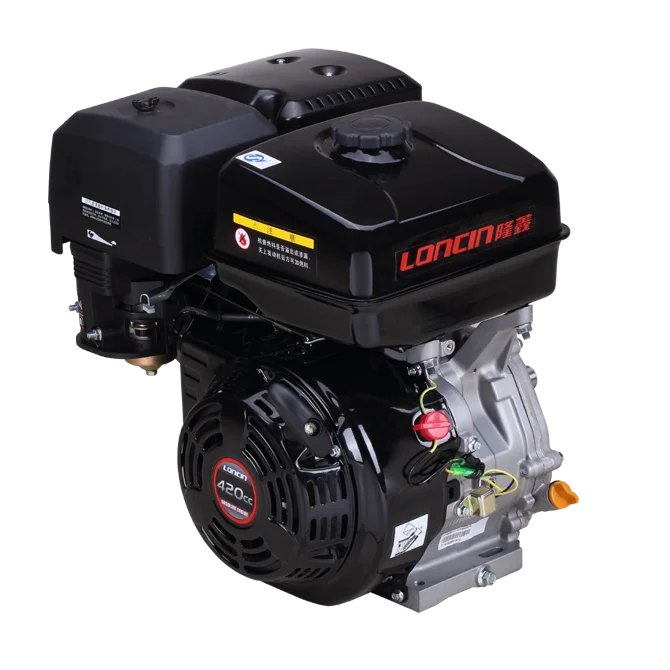 Двигун бензиновий Loncin G420FD (13 л.с., електростартер, вал 25 мм, шпонка), фото 1