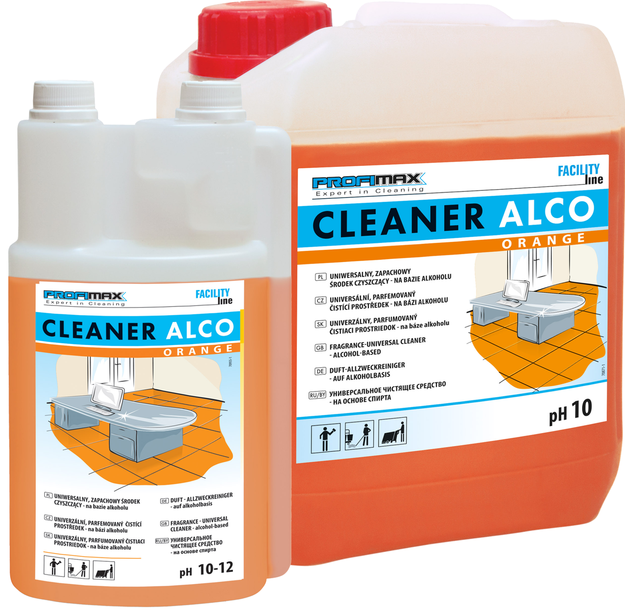 Професійний універсальний концентрований мийний засіб Lakma Cleaner Alco Orange, PH 10, 5 л