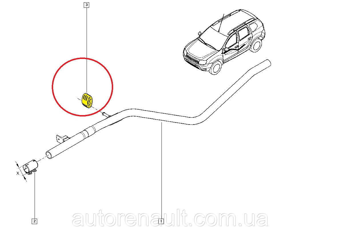 Підвіска-Кронштейн кріплення глушника на Рено Дастер 1.5 dCi починаючи з 2011 р. в - FISCHER (Польща) 223-935