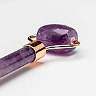 Ролик і скребок ГуаШа Аметист JADE ROLLER c фірмовою коробкою, фото 6