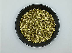 Кондитерська посипка цукрові кульки Золоті (2 мм) — 50 грамів