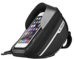 Захищена сумка тримач для телефону на велосипед чорна