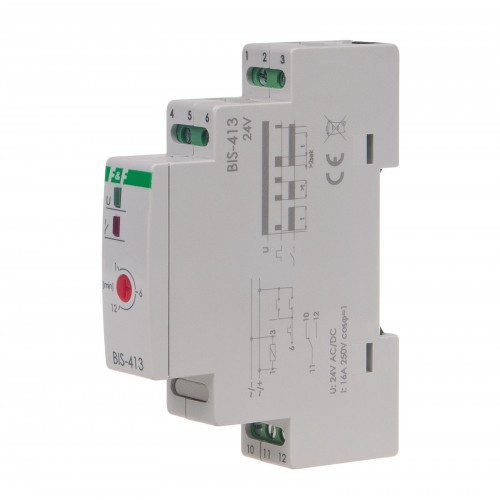 Імпульсне реле BIS-413-24V з затримкою часу 16А 9÷30 В AC/DC F&F