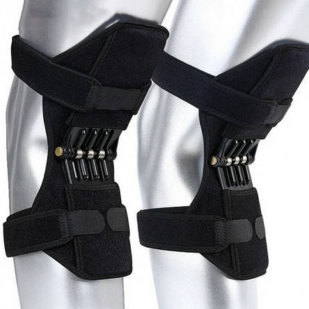 Підтримка колінного суглоба Колінні стабілізатори Фіксатор Power Knees Defender 2 шт чорні (Справжні фото), фото 2
