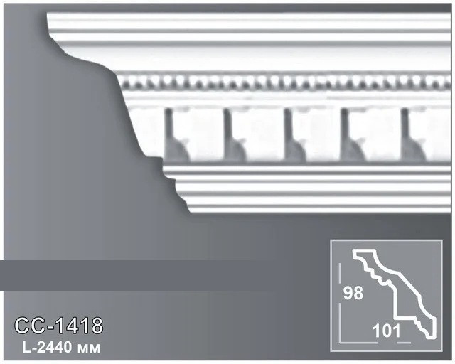 Карниз Perimeter CC1418 (98x101)мм