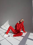 Жіночий замшевий костюм червоний, фото 8