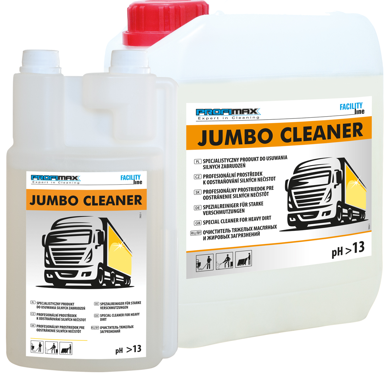 Професійний ефективний лужний концентрований мийний засіб Lakma Jumbo Cleaner, PH 14, 1 л