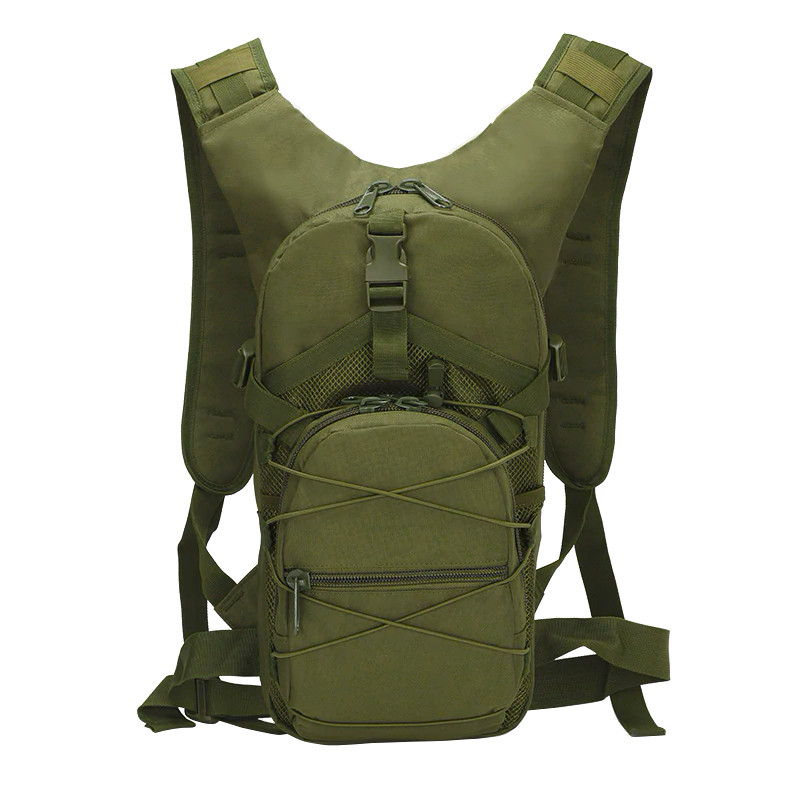 Рюкзак AOKALI Outdoor B10 9L Green з кишенями на блискавці та страхувальними ремінцями