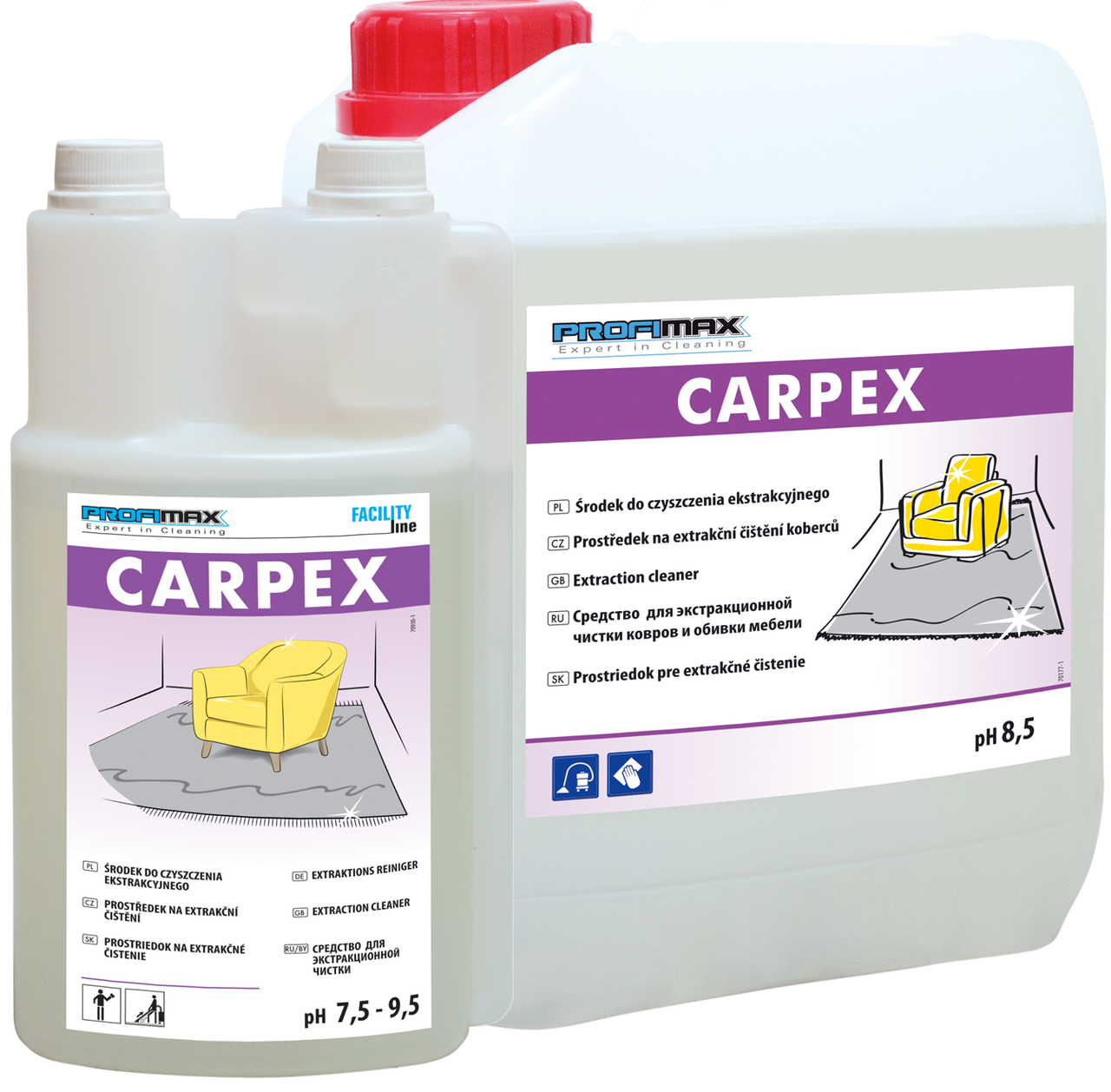 Професійний безфосфатний ефективний мийний засіб Lakma Carpex, PH 9, 1 л