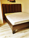 Двоспальне Ліжко "Chocolate" 160*200 з м'яким високим узголів'ям., фото 2