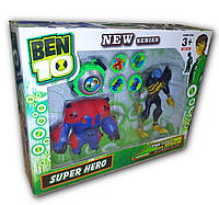 Набор из двух героев Бен Тен с часами Ben 10 и дисками для стрельбы №4