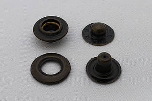 Кнопка бетта нержавейка, діаметр - 17 мм, колір - антик, в упаковці - 5 шт, артикул СК 5668