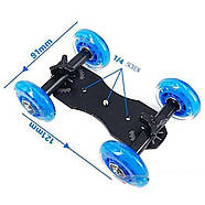 Візок для відеознімання, глайдтрек AccPro ST-07 Dolly Kit Skater black для знімання відео, Мінівізок, фото 7