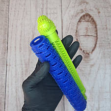 Зубна щітка для собак у вигляді кісточки для гризіння ChewBrush самоочисна 25 см СИНЯ (Живі фото), фото 3