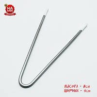 Роздільник для бюстгальтера 8 см. Виделка для декольте. Нікель (25 шт.)