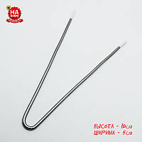 Роздільник для бюстгальтера 10 см. Виделка для декольте. Нікель (25 шт.)