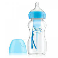 Бутылочка детская Dr.Brown's Option с широким горлышком голубая 270 мл