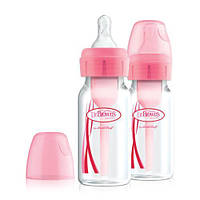 Бутылочка детская набор Dr.Brown's с узким горлышком розовая 120мл