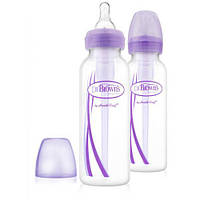Бутылочка детская набор Dr.Brown's с узким горлышком фиолетовая 250мл