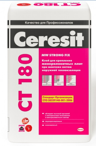 Клей для теплоизоляции Ceresit СТ 180 25кг - фото 1 - id-p1251254136