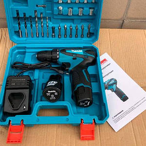 Акумуляторний шуруповерт Makita DF330DWE 12V 2A/h Li-Ion Макіта з набором інструментів