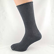 Високі чоловічі шкарпетки без резинки сірі. Набір з 3 пар, фото 2