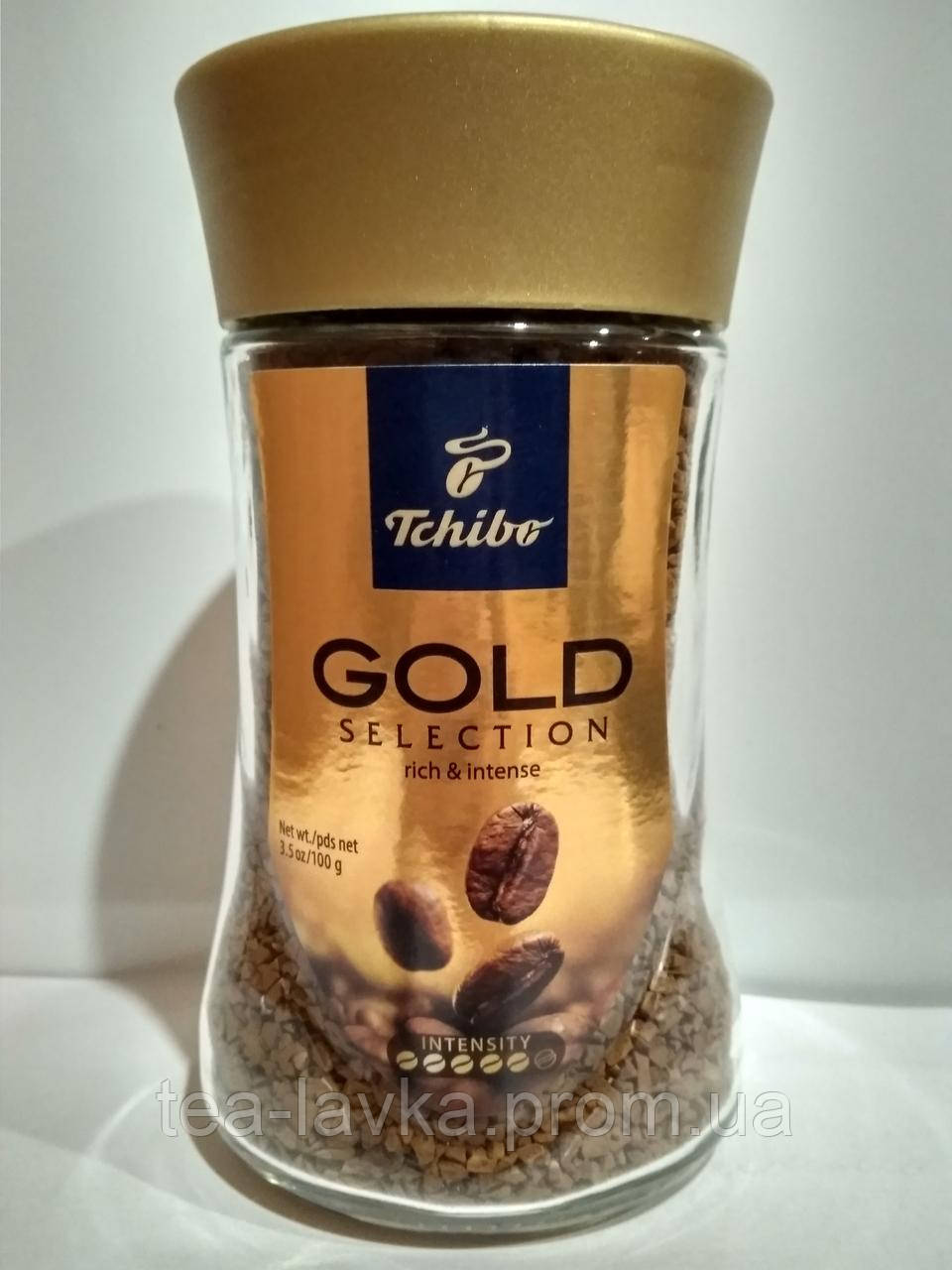 Кава розчинна Чібо Голд Tchibo Gold Selection 100 г у скляній банці