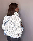 Куртка для дівчинки світловідбиваюча з рефлективної тканини підліткова з голографічним принтом Павутинка , фото 4