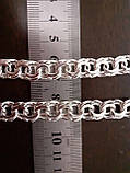202 Срібний браслет плетіння бісмарк 925 проби, фото 2