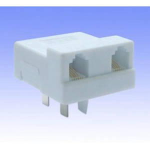 Вилка телефон із 2 гніздами (6-0212) 88302