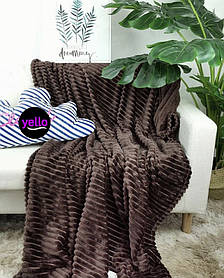 Плед велсофт 180х200 ⁇ Плед двоспальний ⁇ плед на ліжко ⁇ Плед мікрофібра ⁇ Плед-покривало ⁇ Плед смужка