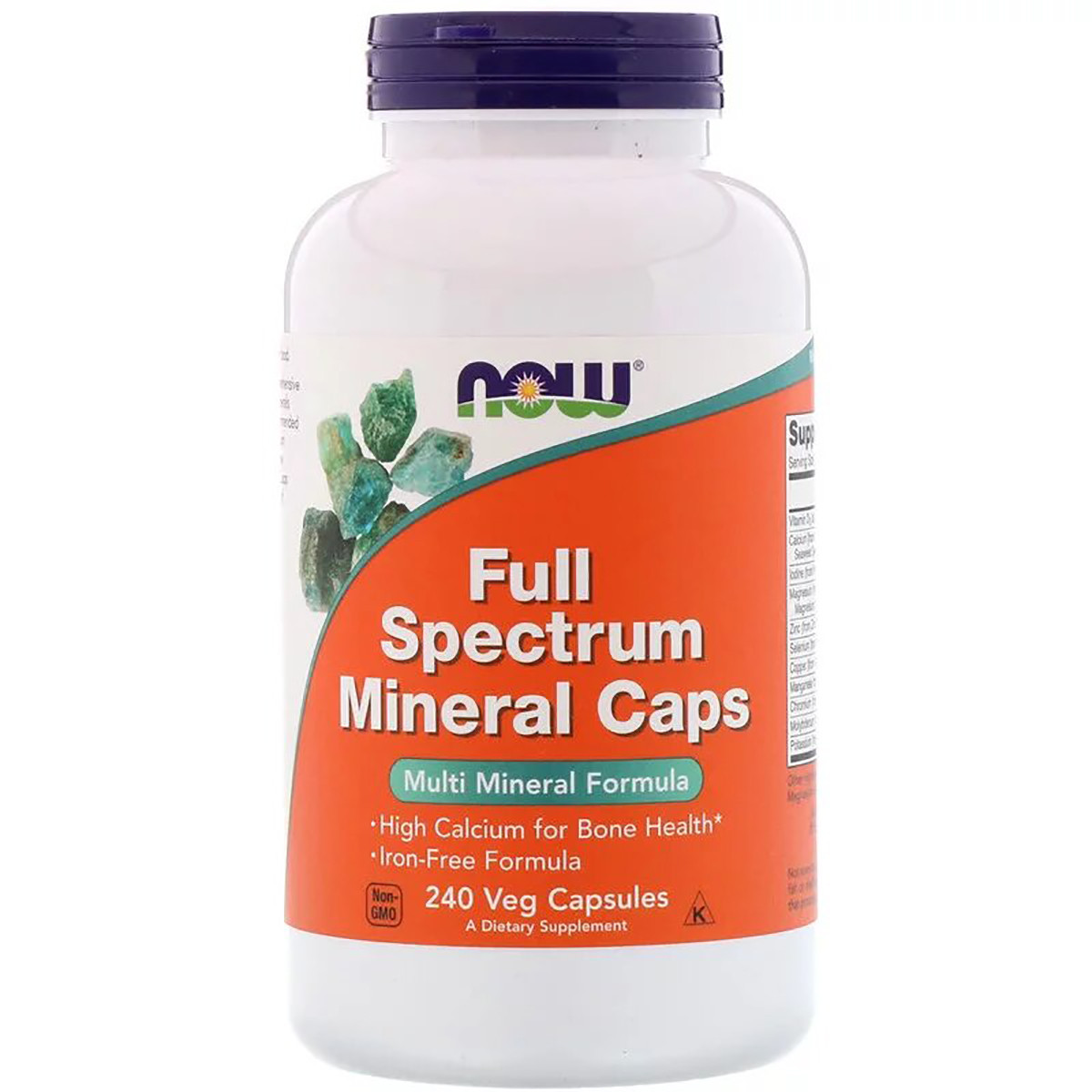 Мультимінерали повного спектра, Full Spectrum Minerals, Now Foods, 240 капсул