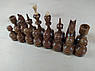Набір дерев'яних фігур ручної роботи для шахів., фото 2
