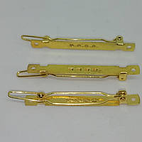 Заколки-заготовки Зажим для волос металл 10 шт Цвет золото 50 х 5 мм