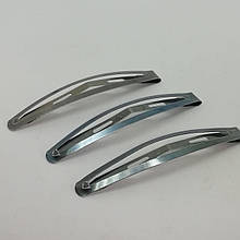 Шпильки-заготовки під декор Затискач для волосся метал 10 шт Сірий 80 мм