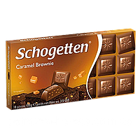 Шоколад молочний Шогетен Schogetten Caremel Brownie Карамель Брауні 100 г х 15 шт. в упаковці