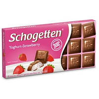 Шоколад молочний Шогетен Йогурт Полуниця Schogetten Yogurt Strawberry 100 г х 15 шт. у пакованні