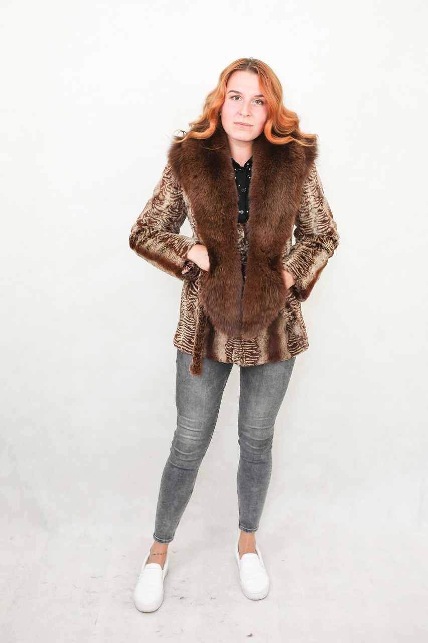 Шуба з хутра кролика натуральна, фото 1