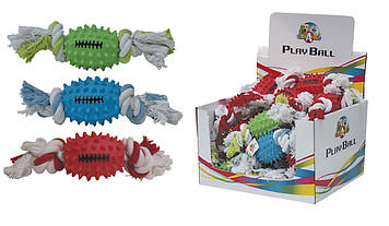 Іграшка для соб. CROCI бейсбол. м'яч з канатом, гума, 26см,  (ціна за 1шт.)