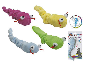Іграшка для кіт. CROCI гримуча змійка., плюш, 13 см,  (ціна за 1шт) *