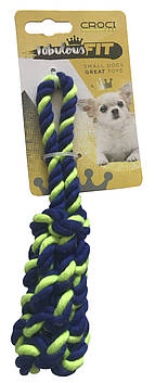 Іграшка для дрібний. соб. CROCI плетені кістку каната, зелена, 19см (ціна за 1шт) *