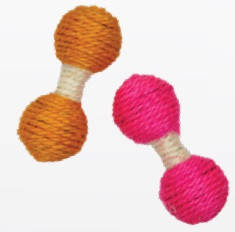 Іграшка для кіт. CROCI Гантелька плетені, сезаль, 13см,  (ціна за 1шт) *