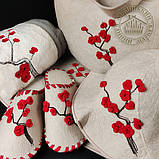 Подарунковий жіночий лазневий набір "Сакура". Комплект для лазні та сауни жіночий, фото 3