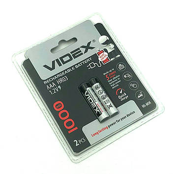 Акумулятор VIDEX HR03/AAA 1000mAh (упаковка 2 шт)