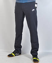 Штани спортивні зимні під манжет з турецького трикотажу з кишенями на блискавки S Синій, фото 3