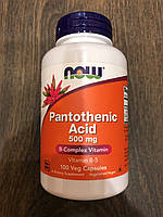 Пантотеновая кислота Витамин Б-5 Now Foods Pantothenic Acid 500 mg 100 Caps