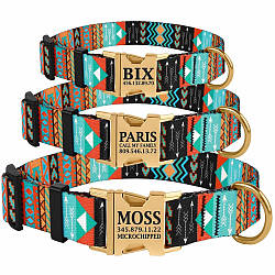 Нашийники для собак TRIBAL нейлоновий з металевою пряжкою, BronzeDog