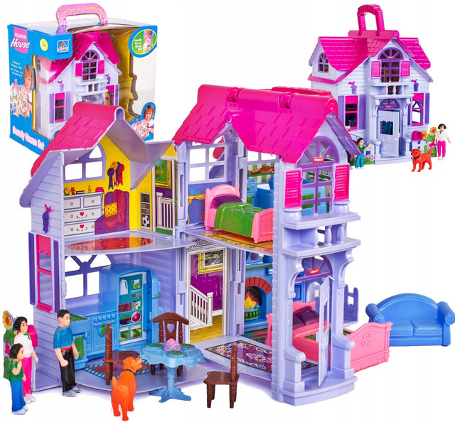 Будиночок для ляльок з фігурками та меблями